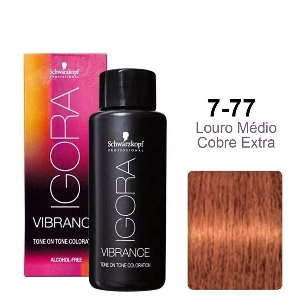 NEW 3 Bottles of Schwarzkopf Igora Vibrance - 7-77